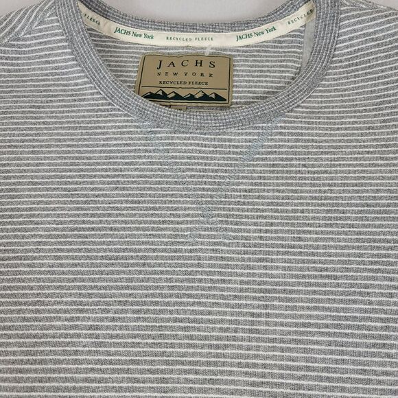 JACHS -New York Recycled Cotton Men’s Crewneck Fleece - Gray & White  -Size XXL - Picture 2 of 4